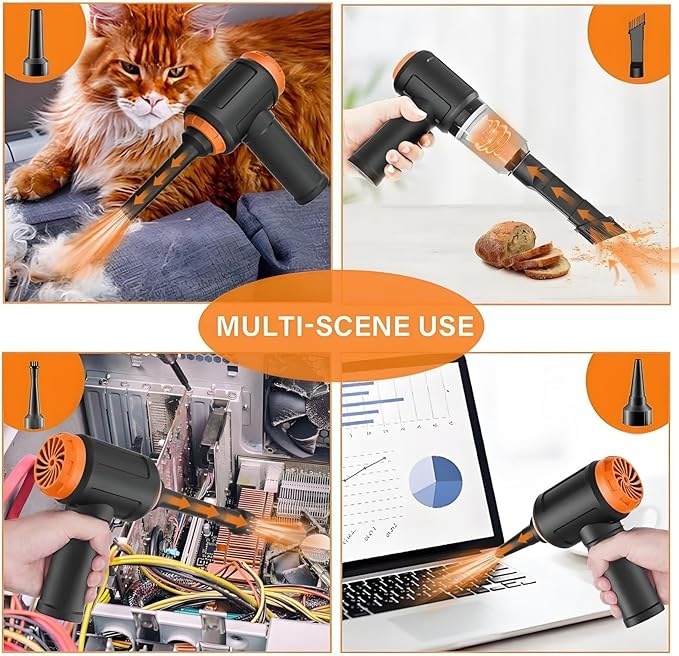 Meudeen Air Duster - Computer Vacuum Cleaner - for Keyboard Cleaning - Cordless Canned Air - 110000RPM Powerful PC Cleaner(Air-01)