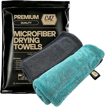 Microfiber Drying Towels (2-Pack) – 1400 GSM, Medium 16"×24"