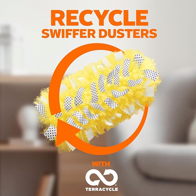 Swiffer Duster Kit with 3 ft Extendable Handle, Heavy Duty Dusting Starter Kit with 3 Refills, for Ceiling Fans, Vents and Hard to Reach Places