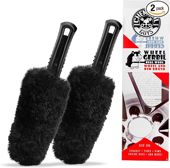 Chemical Guys, Gerbil Wheel & Rim Detailing Brush, Soft Bristles, 2 Pack