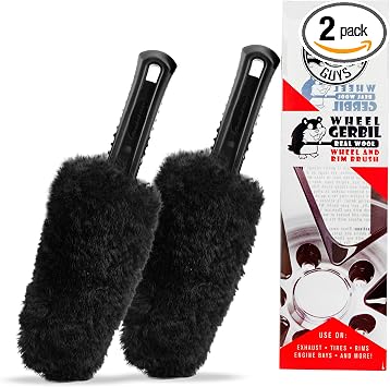 Chemical Guys, Gerbil Wheel & Rim Detailing Brush, Soft Bristles, 2 Pack