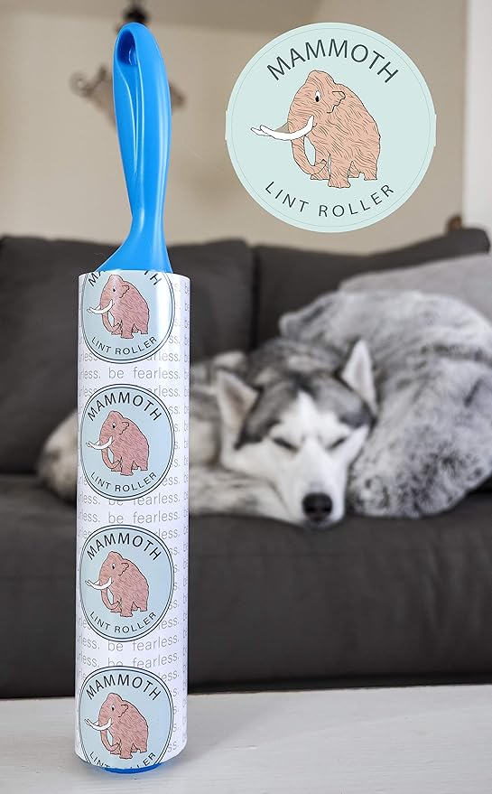 Mammoth Lint Roller-Extra Large Lint Roller, 2 Rollers and 2 Refills, 90 Sheets per Roll, Perfect for Pets (360 Extra Long Sheets Total)