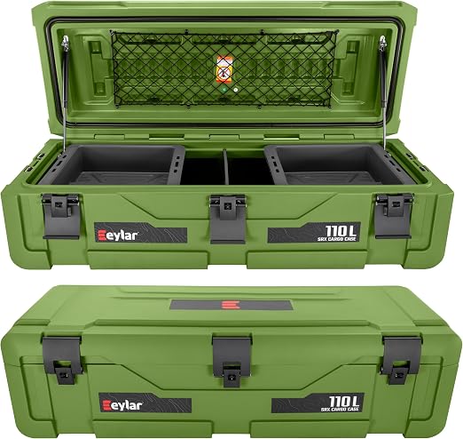 SRX-110 Overlanding Cargo Case – 110L Waterproof Storage Box for Camping, Off-Road & Truck Bed Gear – Heavy-Duty Lockabl