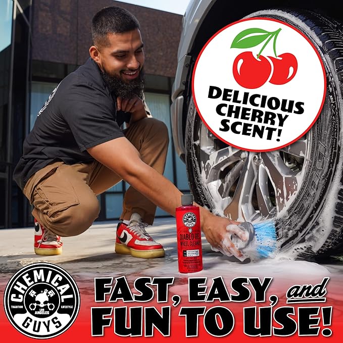 Chemical Guys Diablo Gel Oxygen Infused Foam Wheel & Rim Cleaner, Concentrated Car Wheel Cleaner Safe on All Finishes, Removes Brake Dust, Dirt, Grime, for Cars, Trucks, SUVs, Motorcycles & RVs, 16 oz