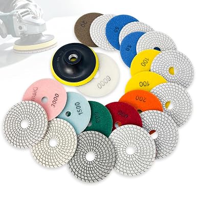 6 Inch Diamond Polishing Pads Tile Stone Diamond Sanding Pads Kit
