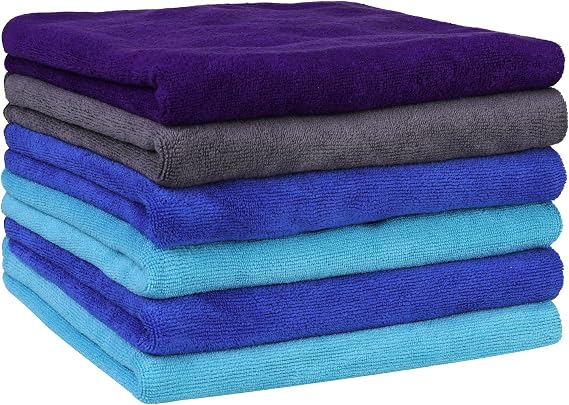uxcell Absorbent Microfiber Cleaning Towels, Quick Drying Towels, Great for Washing Dishes and Cleaning The Kitchen, 14"