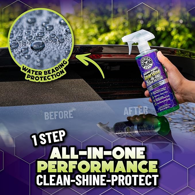 Chemical Guys Raging Rhino Waterless Car Wash, Quick Detailer Spray and Wipe Exterior Cleaner With 3 Premium Microfiber Towels, 20 Fl Oz