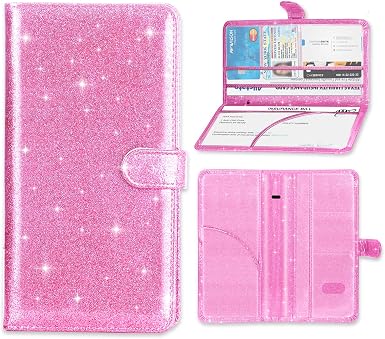 Car Registration and Insurance Card Holder, Document Holder for Cards, Driver Vehicle License Document Glove Box Compart