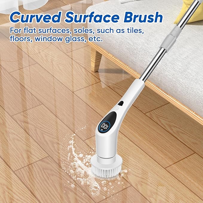 9-in-1 Electric Spin Scrubber Replaceable Brush Heads Set, Universal Electric Scrub Brush Heads for All Brands, Spin Brush Heads for Shower Scrubber, Electric Cleaning Brush for Bathroom Floor Tile