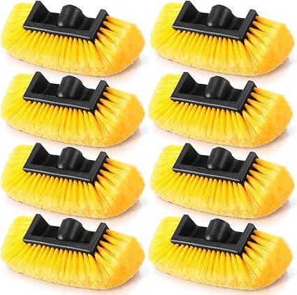 Vesici 8 Pcs Car Wash Brush Head with Soft Detailing Bristle Flow Thru Car Cleaning Brush Exterior Cars Wash Equipment f