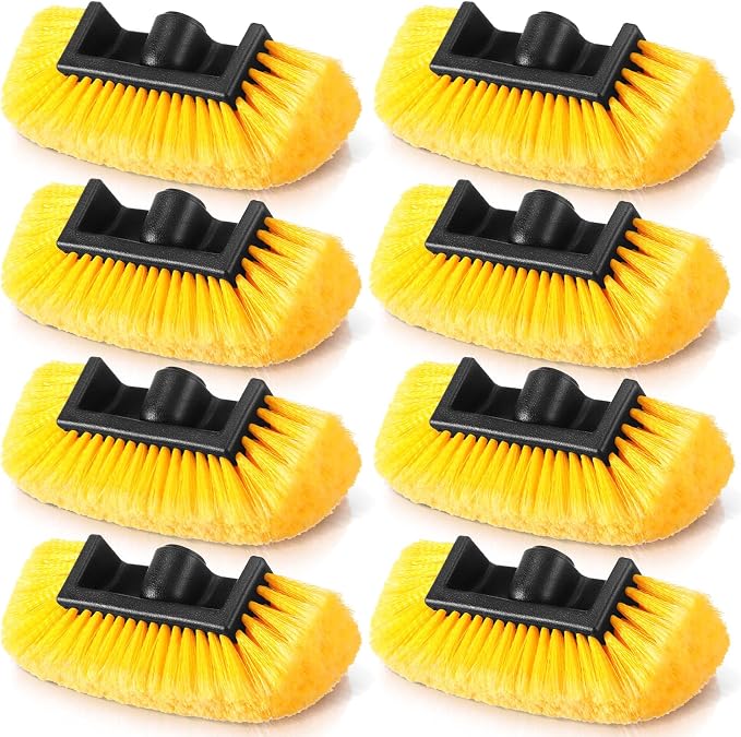 Vesici 8 Pcs Car Wash Brush Head with Soft Detailing Bristle Flow Thru Car Cleaning Brush Exterior Cars Wash Equipment f
