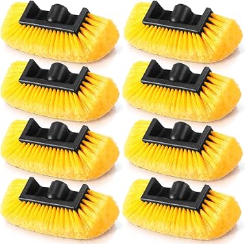 Vesici 8 Pcs Car Wash Brush Head with Soft Detailing Bristle Flow Thru Car Cleaning Brush Exterior Cars Wash Equipment f