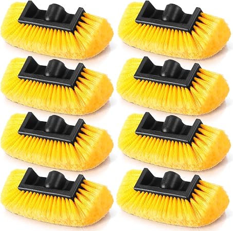 Vesici 8 Pcs Car Wash Brush Head with Soft Detailing Bristle Flow Thru Car Cleaning Brush Exterior Cars Wash Equipment f