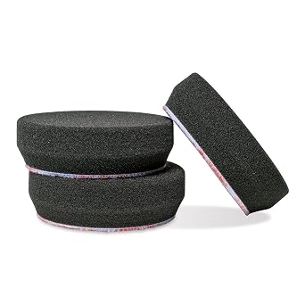 Griot's Garage 3" Black Foam Finishing Pads for Car Polishing and Detailing, Buffing Pads for Paint Correction and Seala