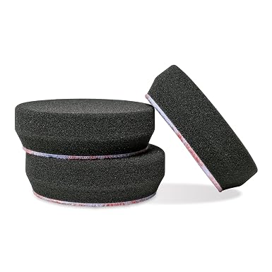 Griot's Garage 3" Black Foam Finishing Pads for Car Polishing and Detailing, Buffing Pads for Paint Correction and Seala