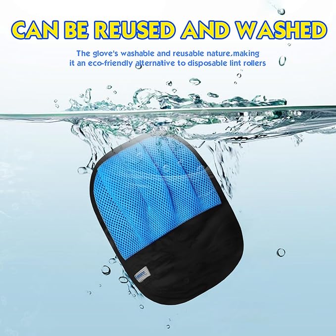 Pet Hair Removal Glove for Cats & Dogs, 2 Pcs Thickened Five-Finger Electrostatic Hair Remover Golve,Magic Brush with Pet Hair Remover Comb on Carpet, Clothing, Laundry, Couch