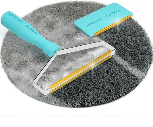 Uproot Cleaner Pro Pet Hair Remover & Mini - Pet Hair Removal Tool Multi Fabric Edge & Carpet Scraper - Cat for Couch, Cat Towers, Car Detailing The Furry-Situation Survival Kit