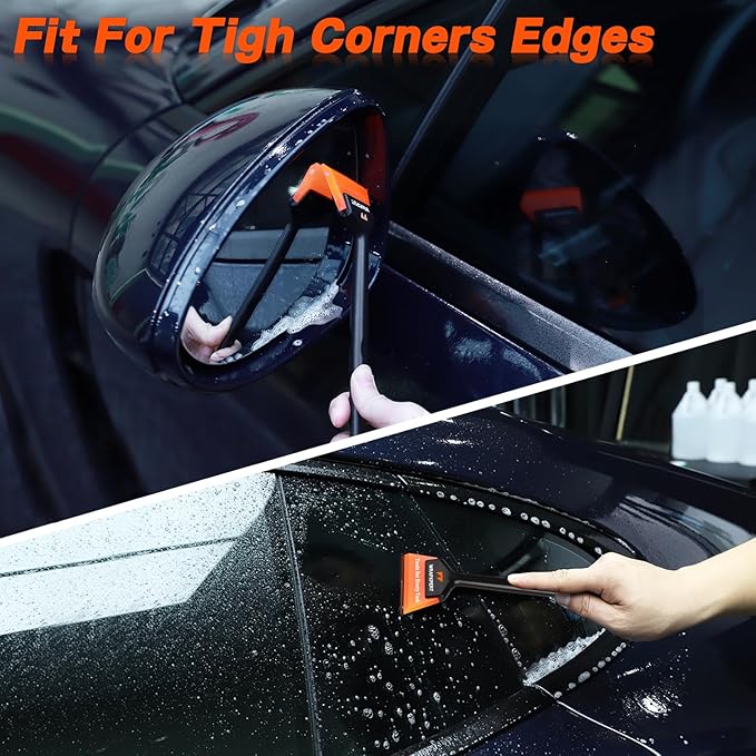WRAPXPERT Small Squeegee, Rubber Window Squeegee for Mirror Shower Glass Door Window Cleaning, Mini Squeegee for Car Window, Car Light, Bumper Vinyl Wrap Window Tint Tool