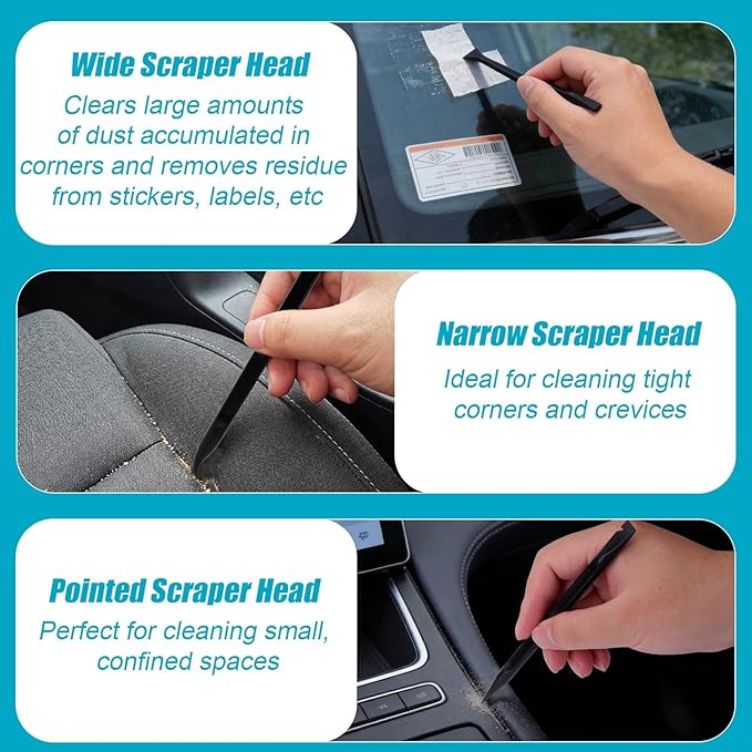 XANGNIER Car Detailing Kit Interior,Car Cleaning Interior Cleaner Brush Kit Tool,Car Care Detail & Clean Supplies Accessories Kits,Suitable for Auto,SUV,Truck,Sedan,Dashboard,Panel,10 Pcs Tools Sets