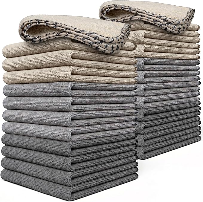 Chemical Guys AllSwipe Multi-Purpose Microfiber Towels for Cars Microfiber Cleaning Cloth Multi Color Drying Towels Car Detailing for Wash Interior and Glass, 14 x 12 Inch - 24 Pack
