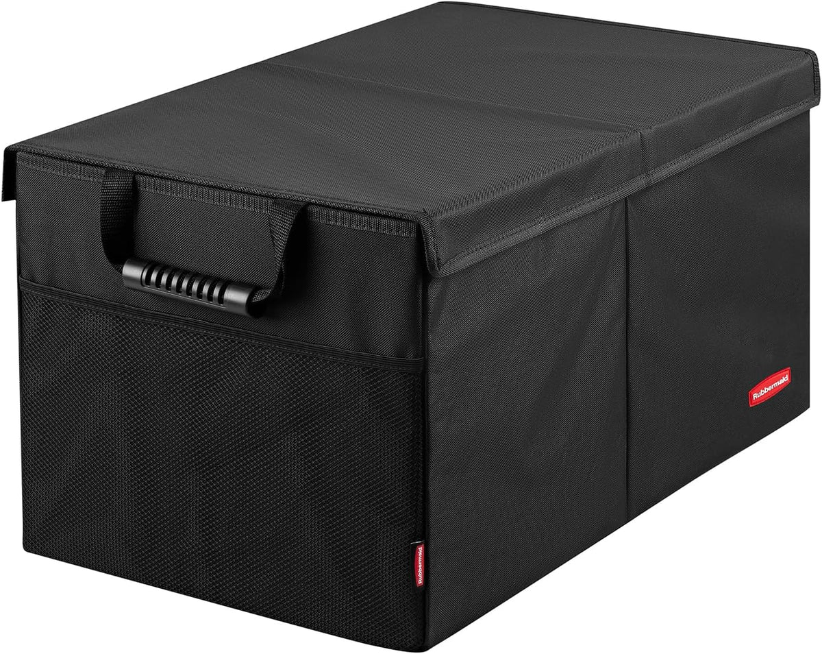 Car Organizer, Collapsible Trunk Organizer, Multi-Compartment Car Storage Organization for Car Accessories, 2 Compartments With Cover, 21.65"*14.17"*12.2"