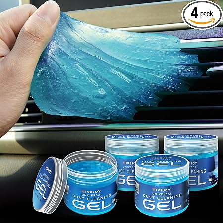 FiveJoy Universal Car Cleaning Gel Detailing Putty, Car Goop Cleaner Car Interior Cleaner Putty, (Blue, 4Pack (22.4oz)),
