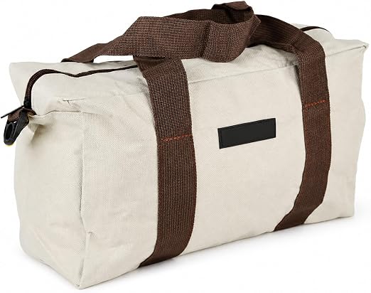 Wide Mouth Tool Bag, Tool Storage Bag, Zippered High Bearing Multi Use Tool Tote Bag, Portable Home Tool Organizer Handb
