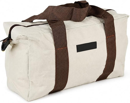 Wide Mouth Tool Bag, Tool Storage Bag, Zippered High Bearing Multi Use Tool Tote Bag, Portable Home Tool Organizer Handb