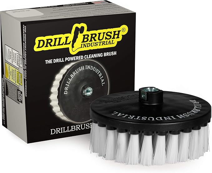 Carpet Cleaner Scrub Brush for Polisher - 7 Inch Soft White Drill Brush