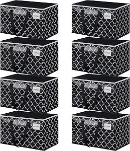HomeHacks Heavy Duty Moving Bags, 8 Packs, 100L, Black