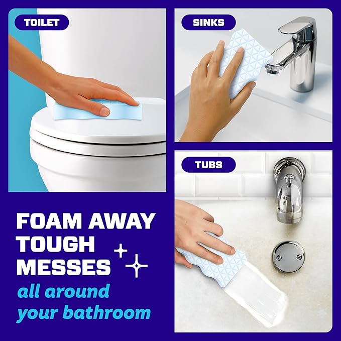 Mr. Clean Magic Eraser Foaming Sponge, All Purpose Cleaner, Dawn Cleaning Power, Wall, Sneaker, Oven Cleaner, Kitchen, Bathroom, Shower Cleaning Supplies, Scrubber, Ultra Foamy, 5ct