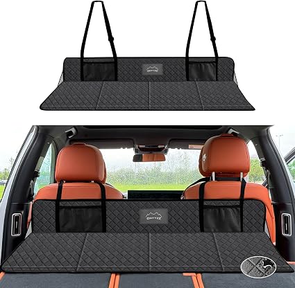 ONTYZZ Car Rear Seat Mattress Extension Plate with Artificial Leathers Foldable Portable Mattress for Sleeping Auto Back