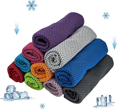 Cooling Towels, Soft Breathable Sweat Ice Towel for Sports, Yoga, Gym, Golf, Camping, Running, Fitness, Workout & More A