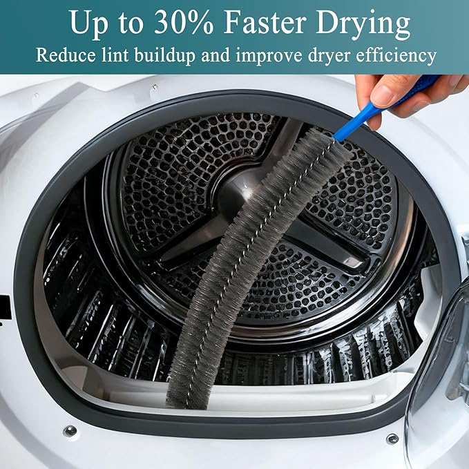 Dryer Vent Cleaner Kit, Flexible Lint Brush for Dryer Vent Cleaning, Dryer Fire Prevention Cleaner Safe & Effective Dryer Lint Removal Tool