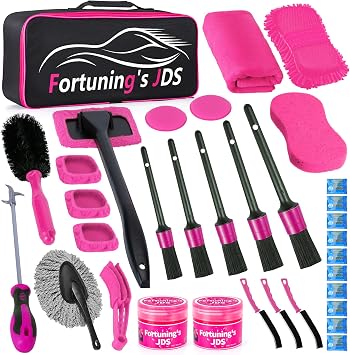 34PCS Car Detailing Brush Set, Car Detailing Kit, Car Detailing Brushes, Car Cleaning Kit, Professional Car Care kit - C