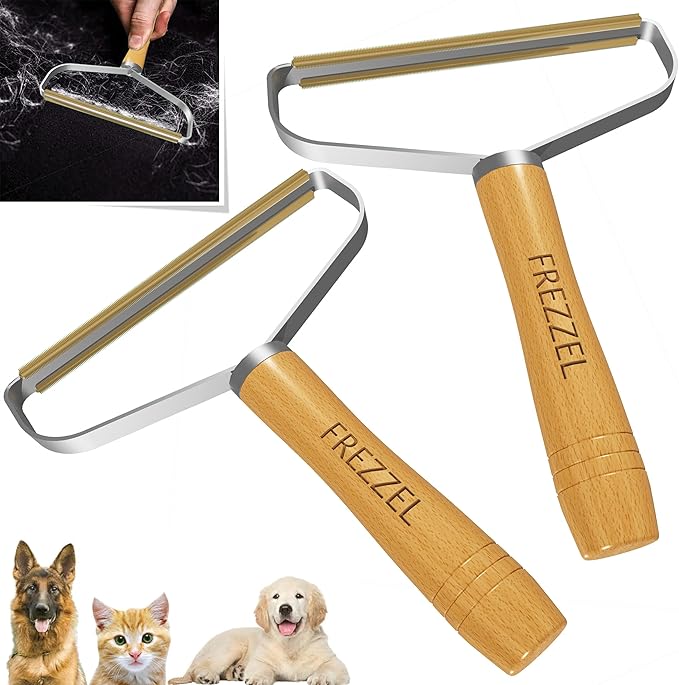 Pack of 2 Pet Hair Remover, Ultimate Dog and Cat Hair Removal Tool for Couch, Carpet, Car Upholstery, Rugs, Clothes and Cashmere Coats - Proven Effectiveness with Every Swipe!