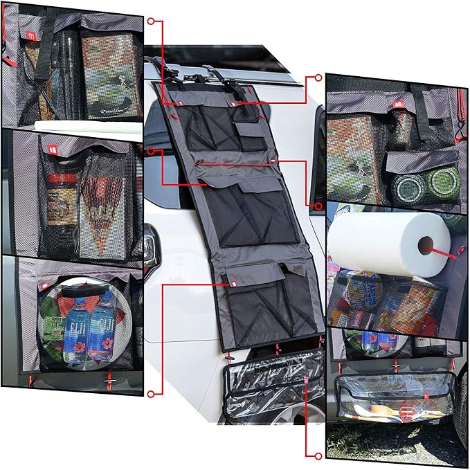 HANG-N-HAUL Storage Bag Organizer For Camping Home Office Picnic Waterproof Hanging Cargo One-Piece Bag W21" x H50" [Ite