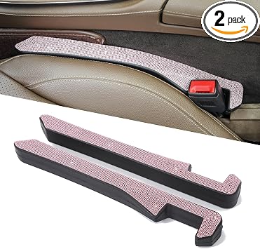 Bling Diamond Car Seat Gap Filler for Car SUV and Truck,2 Pack Universal Gap Stopper to Fill The Gap Between Seat Consol