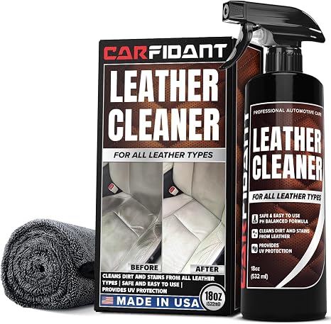 Leather Couch Cleaner - pH Neutral, Non-Toxic & Non-Greasy - Gently Removes Stains & Restores Natural Look - Safe for Ca