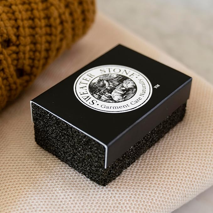 The Original Since 1985 - Garment Care for Sweaters and Knits - A Pumice-Like Brick for Removing Pilling and Balling - A Knitters Secret - Made in The USA