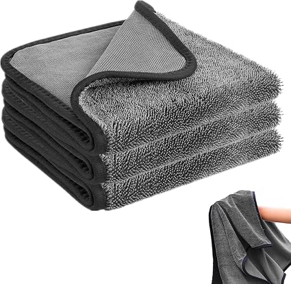 Longzhuo 3 Pack Shiny Wipes Shower Cleaning Cloths, 15.7 x 23.6 Inch Car Cleaning Wipes Super Absorbent, Reusable and Wa