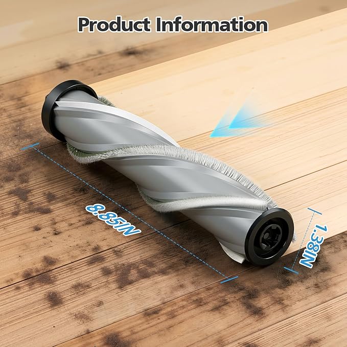 iSingo 3789X Brush Roll Replacement Compatible with Bissell Cleanview XR Pet 300W / XR 200W / Powerlifter Turbo Cordless Stick Vacuum, Model# 3797V, 3789U, 3789, 3789X, 3797, 3797W, 2 Pack, Grey