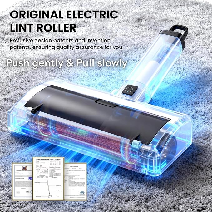 Carpet Rake Electric Rechargeable for Pet Hair Removal 5X Efficient and Quiet Cat Dog Hair Remover for Carpet, Rugs, Mats