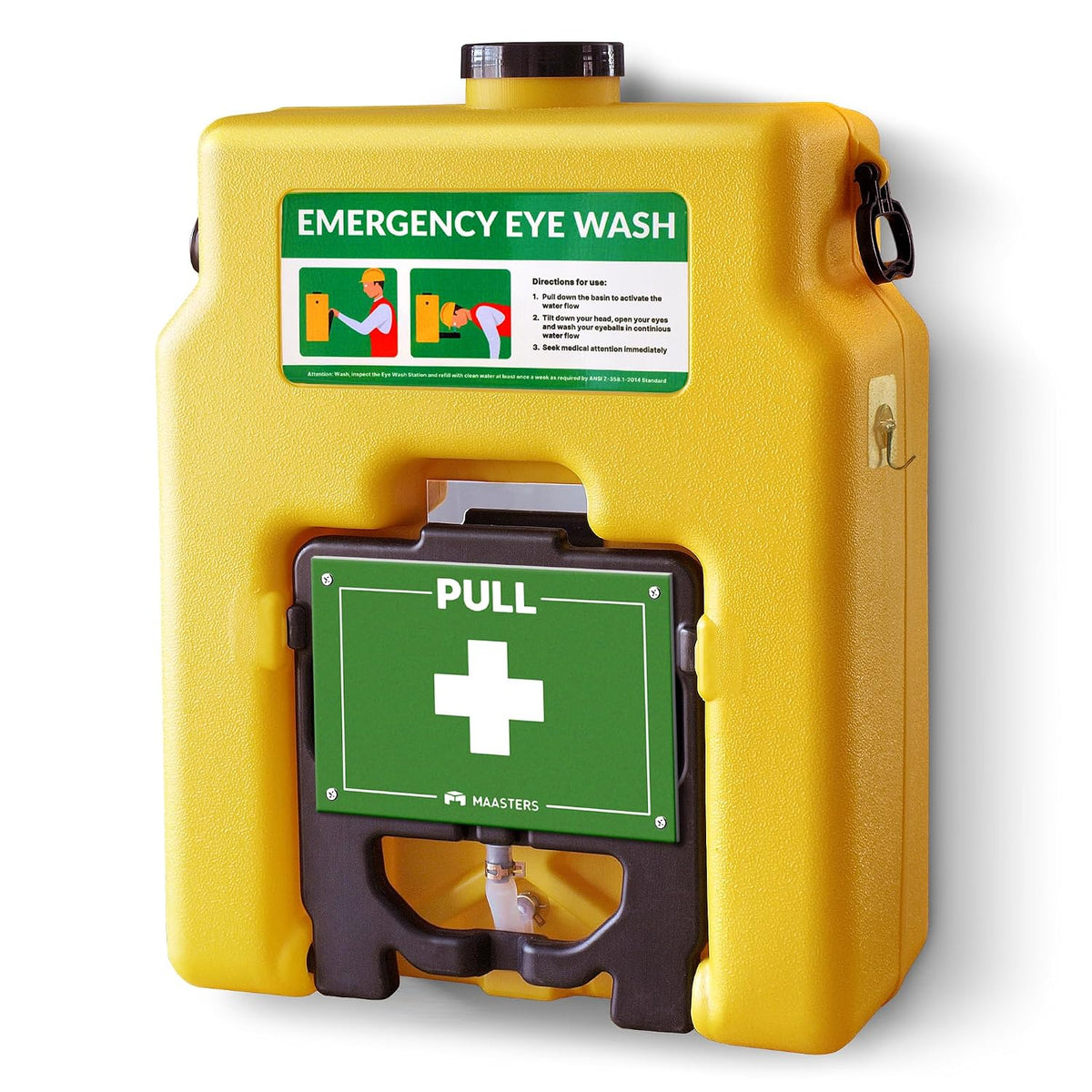 14 Gallon Portable Eye Wash Station, OSHA-Compliant, Wall-Mounted