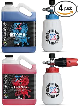 Chem-X Stars and Stripes: Ultimate Touch Free Vehicle Wash Chrome Cannon Kit (1g)