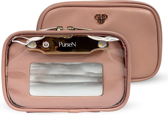OFT 2024 LITTMINI Lighted Mirror Case - Small Makeup Bag with Detachable Mirror & Multiple Pouches for Organization - Ve