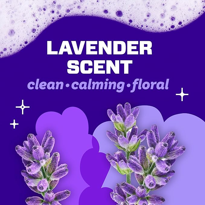 Mr. Clean Magic Eraser Sponge, Bathroom, Shower, Tub Cleaner, Soap Scum Remover, Bathroom Cleaning Supplies, Dawn Cleaning Power with Lavender Scent, Shower & Tub, 8ct