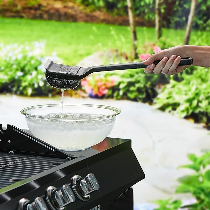 Mr. Bar-B-Q Steam Clean Grill Brush Powered by Scrub Daddy