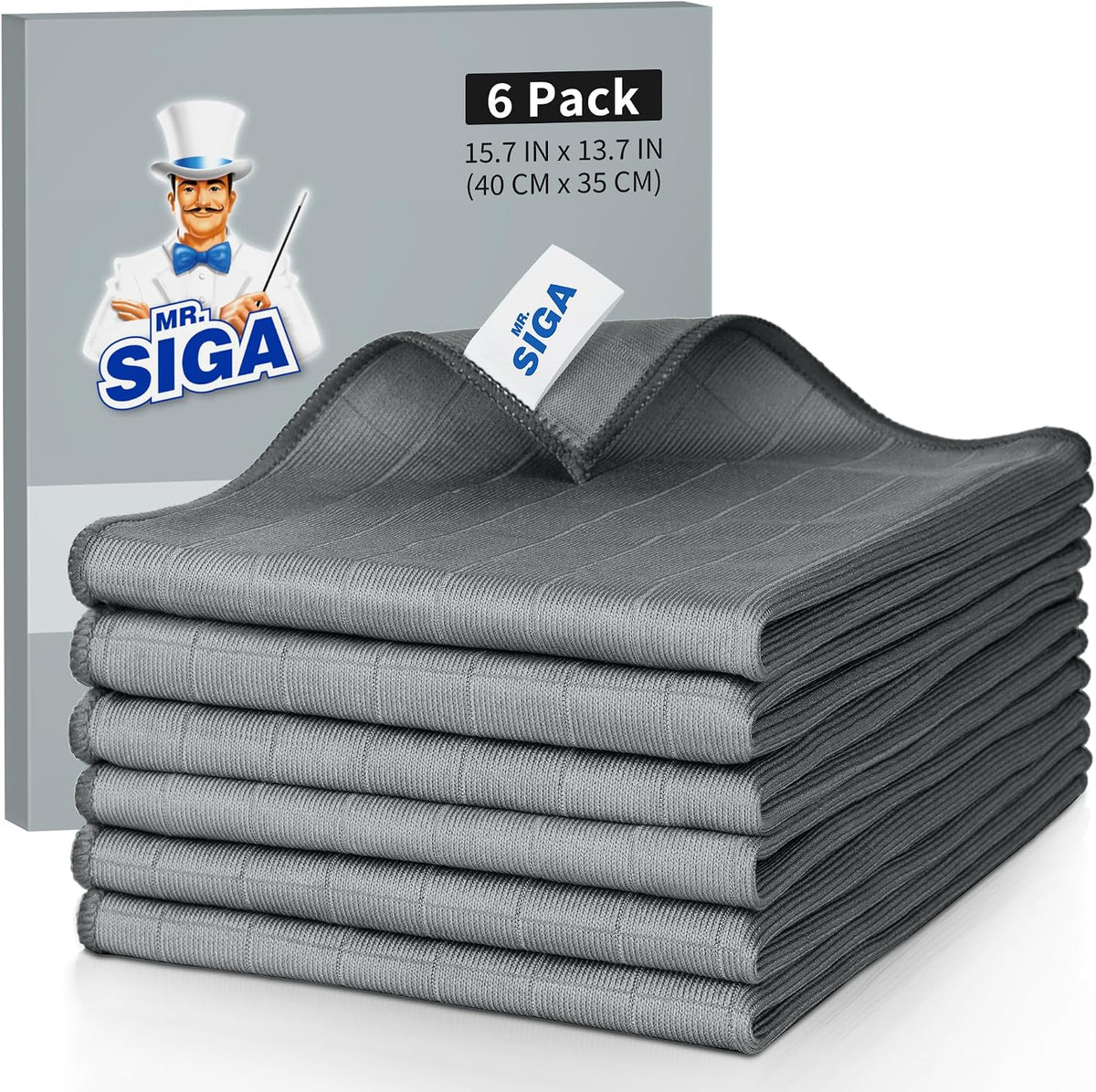 Ultra Fine Microfiber Glass Cleaning Cloths, Pack of 6