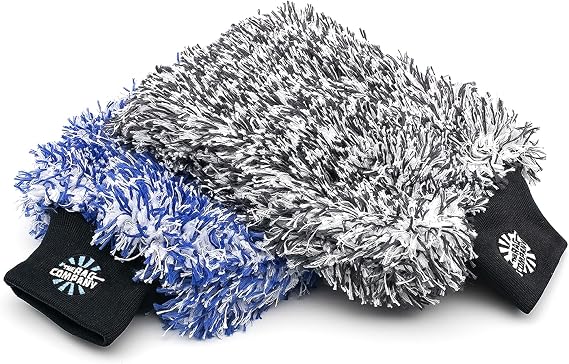 The Rag Company - The Cyclone Ultra Wash Mitts - 70/30 'Gauntlet' Blend Korean Microfiber, Foam Padding, Scratch-Free, L